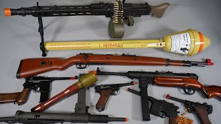 WW2 Toy Gun Airsoft - Nerf Gun - German Army Toy Weapon - MG42 - Panzerfaust-Kar98k-MP40-Luger P08