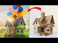 Up house balloons scene how to build mini villa house