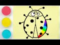 Sand painting ladybug