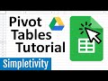 Google Sheets Pivot Table Tutorial Quiz