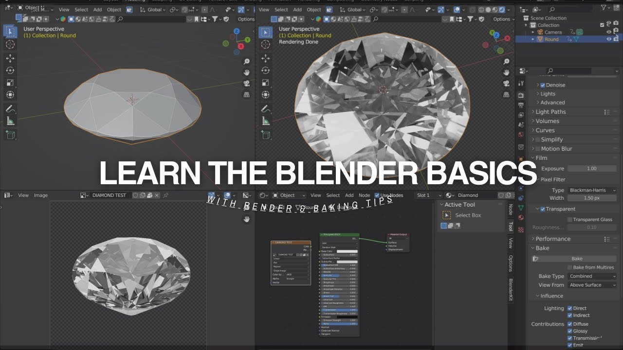 Blender Basic Renders BLENDER ESSENTIALS | FROM BASICS TO BAKE AND RENDER #rendering # ...