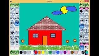 How to draw a Hut in Tux Paint screenshot 2