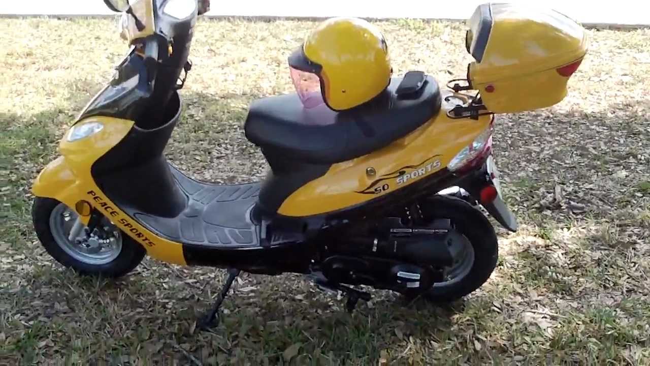 Chinese Scooters...The Peace Sports 50cc review - YouTube