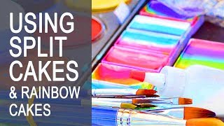 Free Online Face Painting Course - Using split cakes and rainbow cakes