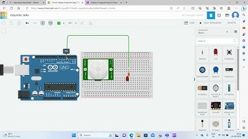 Arduino with TinkerCAD. Motion Detection Application with PIR sensor