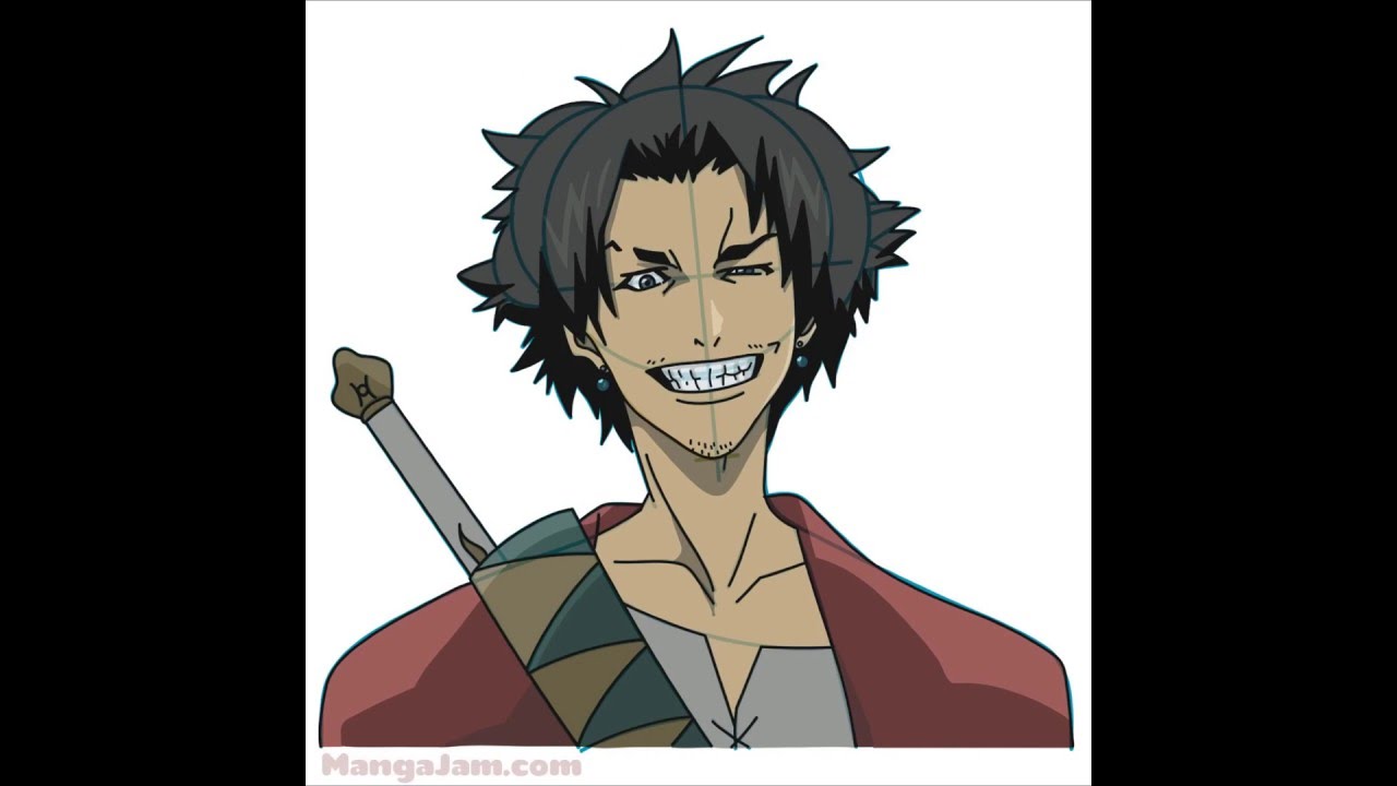 How to draw Mugen from Samurai Champloo step by step - YouTube.