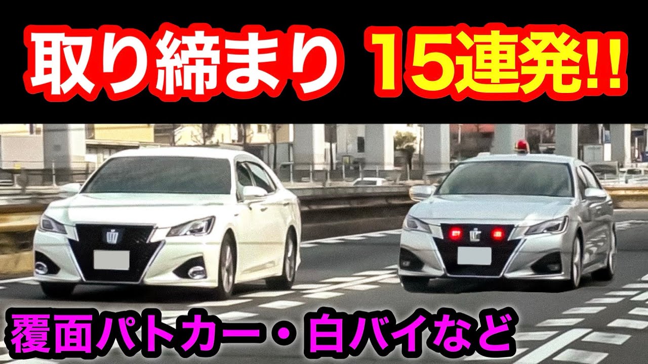【超スッキリ 15連発‼️】覆面パトカー・白バイなど、取締りの瞬間‼️　[サイレン 警察 取り締まり DQN スカッと]