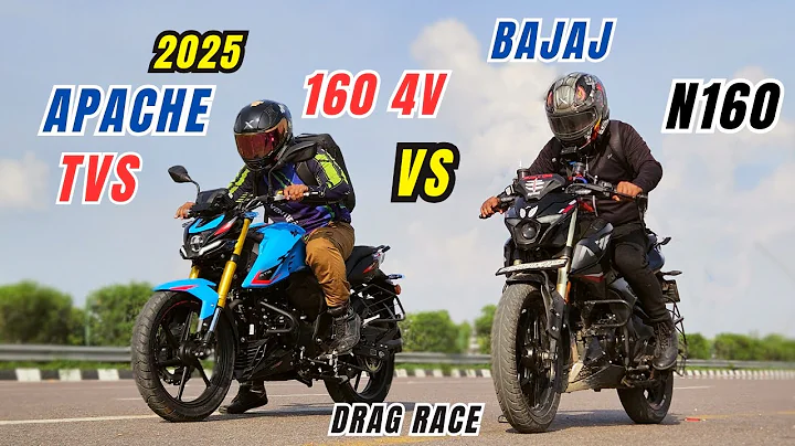 🔥 2025 TVS Apache RTR 160 4V (LED Headlight + TFT Cluster) vs Bajaj Pulsar N160 | Drag Race Battle