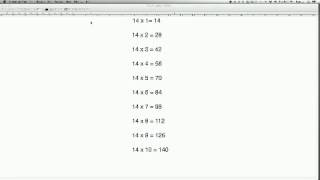 14 x table video