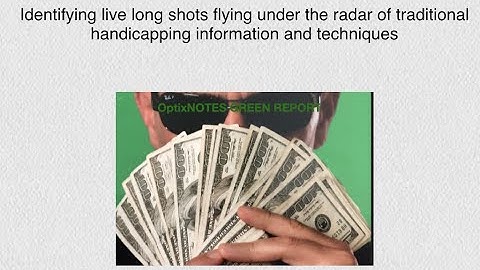 Horse Racing Tips: Making your own GREEN Report using OptixROD on today’s races June 16, 2023.