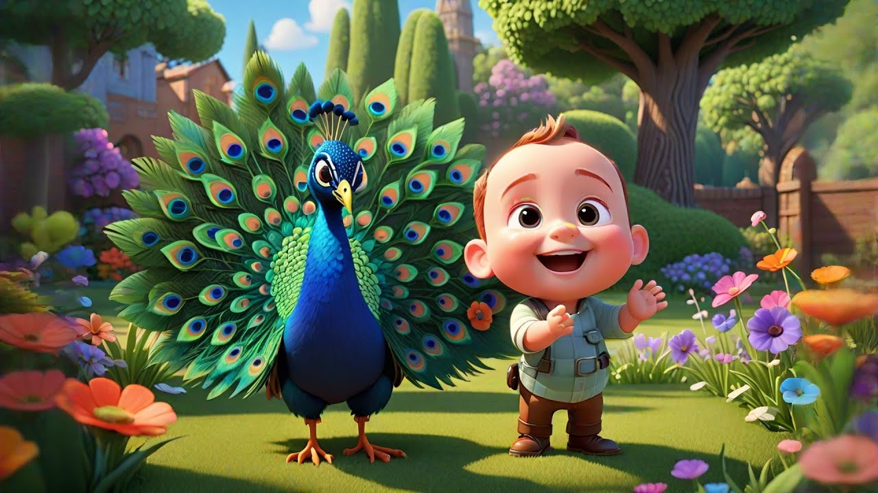 Learning ABC with Peacock 🦚✨ | Alphabet Song for Kids | Learn A to Z for Children