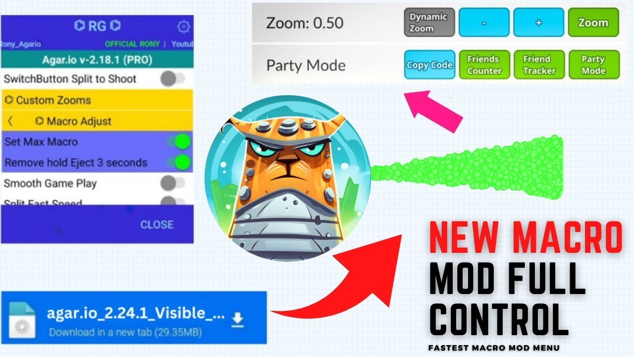 AGARIO NEW MACRO ZOOM+NO LAG AGARIO ANDROID AND IOS AGARIO MOBILE YouTube