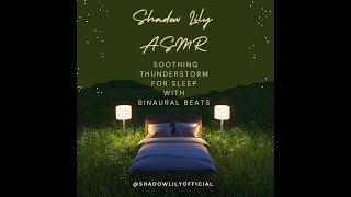 1 Hour Rainy Night Ambience | Thunder + Sleep Frequencies | ASMR Loop