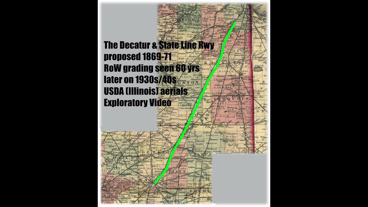 Striglos Decatur Il PROPOSED ILLINOIS RR NEVER BUILT Decatur & State Line -Tinley Park ...