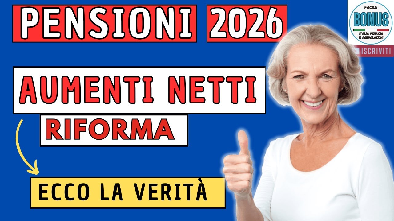 PENSIONI 2026: QUANTO SALE DAVVERO IL NETTO? RIFORMA IRPEF SPIEGATA FASCIA PER FASCIA