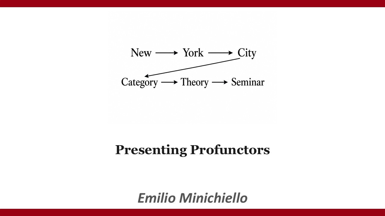 Emilio Minichiello --- Presenting Profunctors.