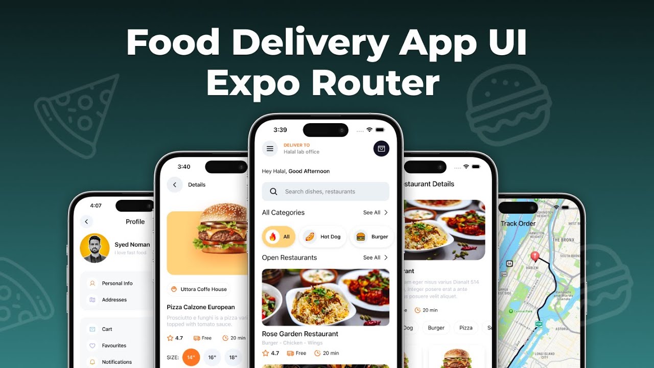 Food delivery App UI in React Native | Expo Router | React Native Projects