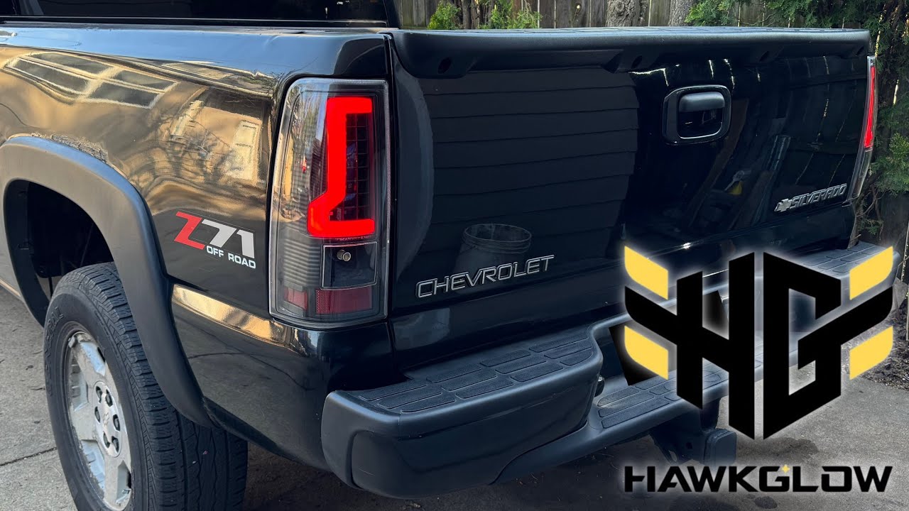 HAWKGLOW TAIL LIGHTS ON MY SILVERADO Z71 SINGLE CAB! - YouTube