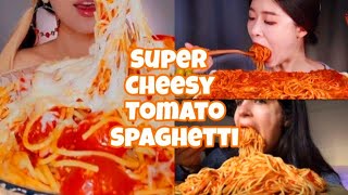 Mukbang Asmr Super Cheesy Tomato Spaghetti ?☺?