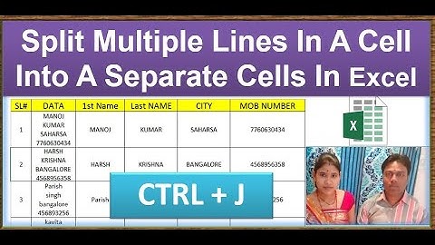 CTRL +J IN EXCEL |split multiple lines in a cell into a separate cells in excel | text to columns