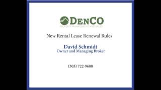 Full Lease Renewals Are Required Now in Colorado, With Five Exceptions News