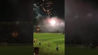 These fans are crazy fireworks #football #soccer #london #youtubeshorts
