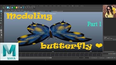 Modeling butterfly in Autodesk Maya 2018 1/2.
