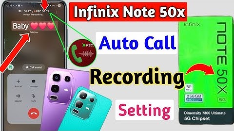 Infinix Note 50x Auto call recording setting | How to call recording in infinix note 50x 5g