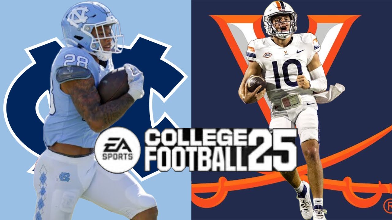 North Carolina vs Virginia CFB Simulation|EA Sports College Football 25 ...