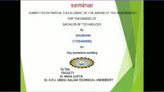 Mechanical Seminar PPT Presentation(How to present )