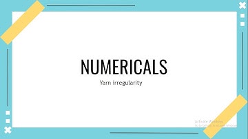 Numericals - Yarn irregularity - CV% & U% - Problems & solutions - GATE topic - TIPS
