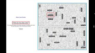BIBLE CODE RIDDLE - Who Am I - Part 1 - Hebrew Bible Code