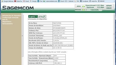 Sagemcom F@ST 2704N - Modificar o IP de Acesso ao Modem Roteador.