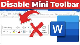 How to Disable Mini Toolbar in Word