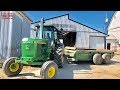 John Deere 780 Hydra Push Manure Spreader & 4440 Tractor