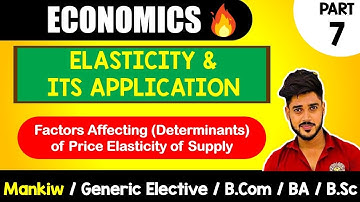 Factors affecting elasticity of Supply |CH-5|Elasticity & its application |Mankiw|GE,Bcom,BA,Bsc