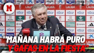 Ancelotti: 'Sí, mañana habrá puro y gafas en la celebración'