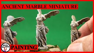 How to paint miniatures imitating antique marble