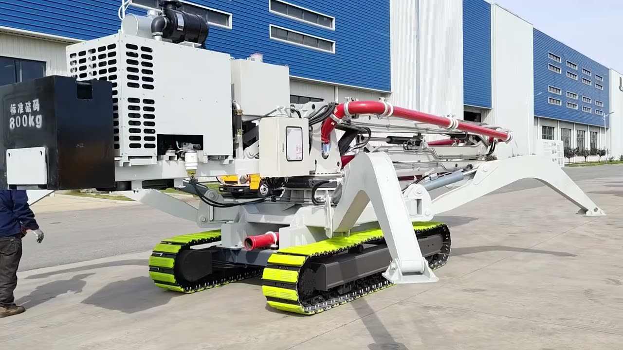 JIUHE Crawler Type Concrete Placing Boom Operation Video.
