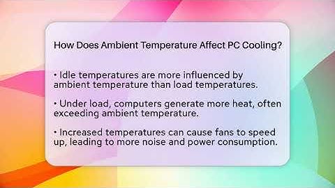 How Does Ambient Temperature Affect PC Cooling? - Your Computer Companion