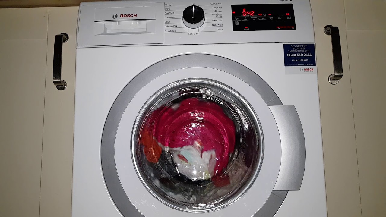 Bosch Serie 6 Cotton 60 speed perfect 2/3 YouTube