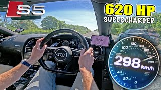 620Hp Audi S5 4.2 V8 Supercharged Blasts Down The Autobahn