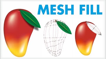 Create mango and leaf - mesh fill tool - in coreldraw 2020 - hindi / urdu