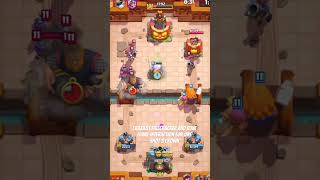 Craziest interaction you will ever see in clash royale || One Shot Three Crown 🔥🔥🔥