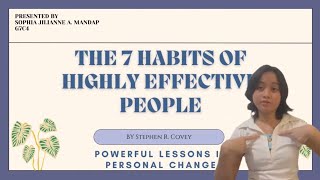 Iya’s teaching of 7 habits of Highly Effective People