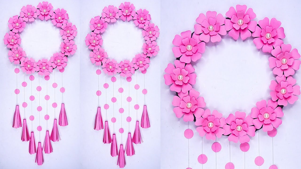Wall Hanging Craft Ideas | DIY Wall Decoration | Flower Wall Hanging | Beautiful Wallmate