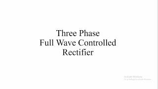 Three Phase Full Wave Controlled Rectifier With DC-Motor load | MATLAB-SIMULINK