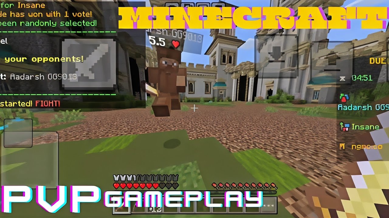Minecraft PE PvP | Mobile Gameplay - YouTube
