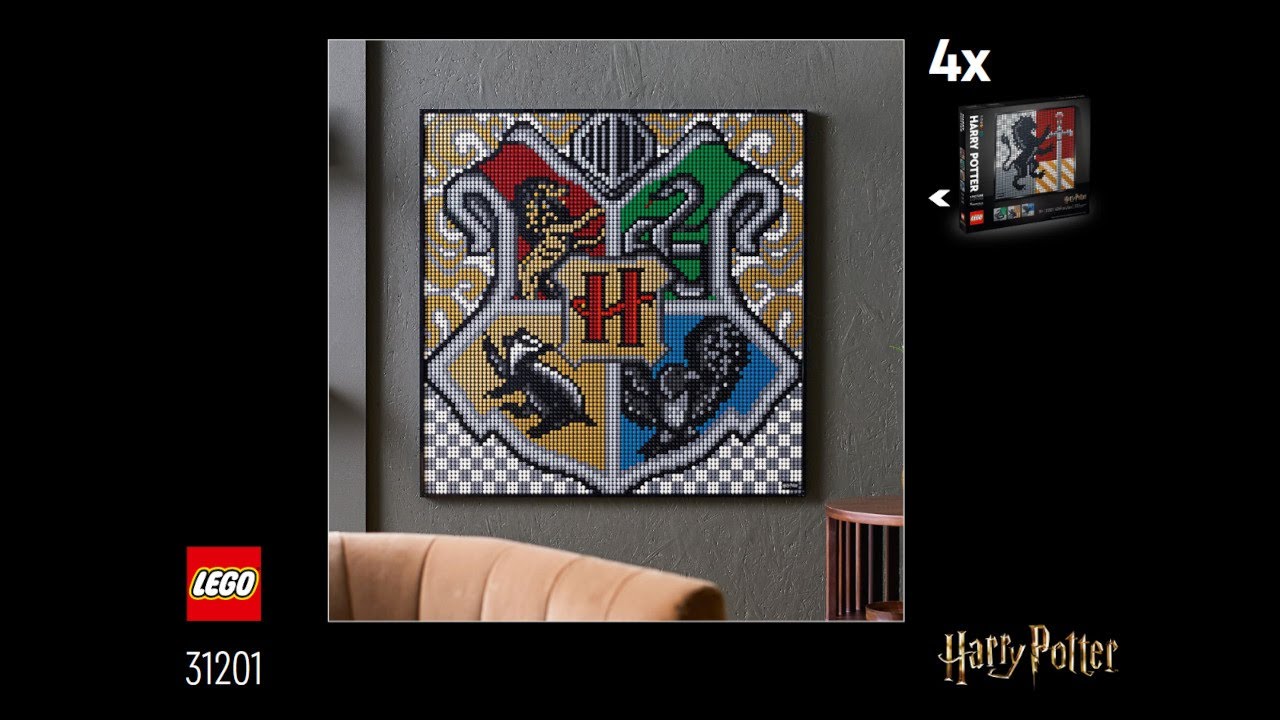 LEGO Instructions | Art | 31201 | Harry Potter Hogwarts Crests | Harry ...