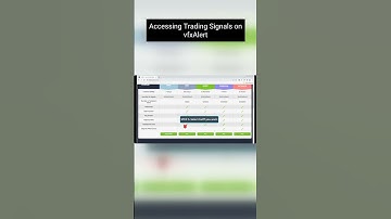 Accessing Trading Signals on vfxAlert! #shorts